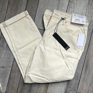 Nicole Miller Soho High Rise Skinny Crop 12 Khaki